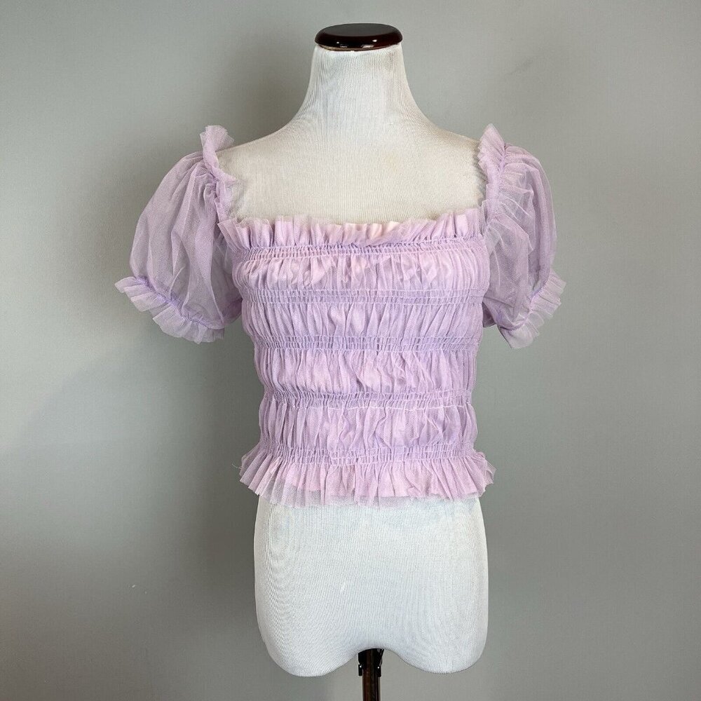 American Threads Coquette Smocked Top Size Small / Medium Fairy Mermaidcore